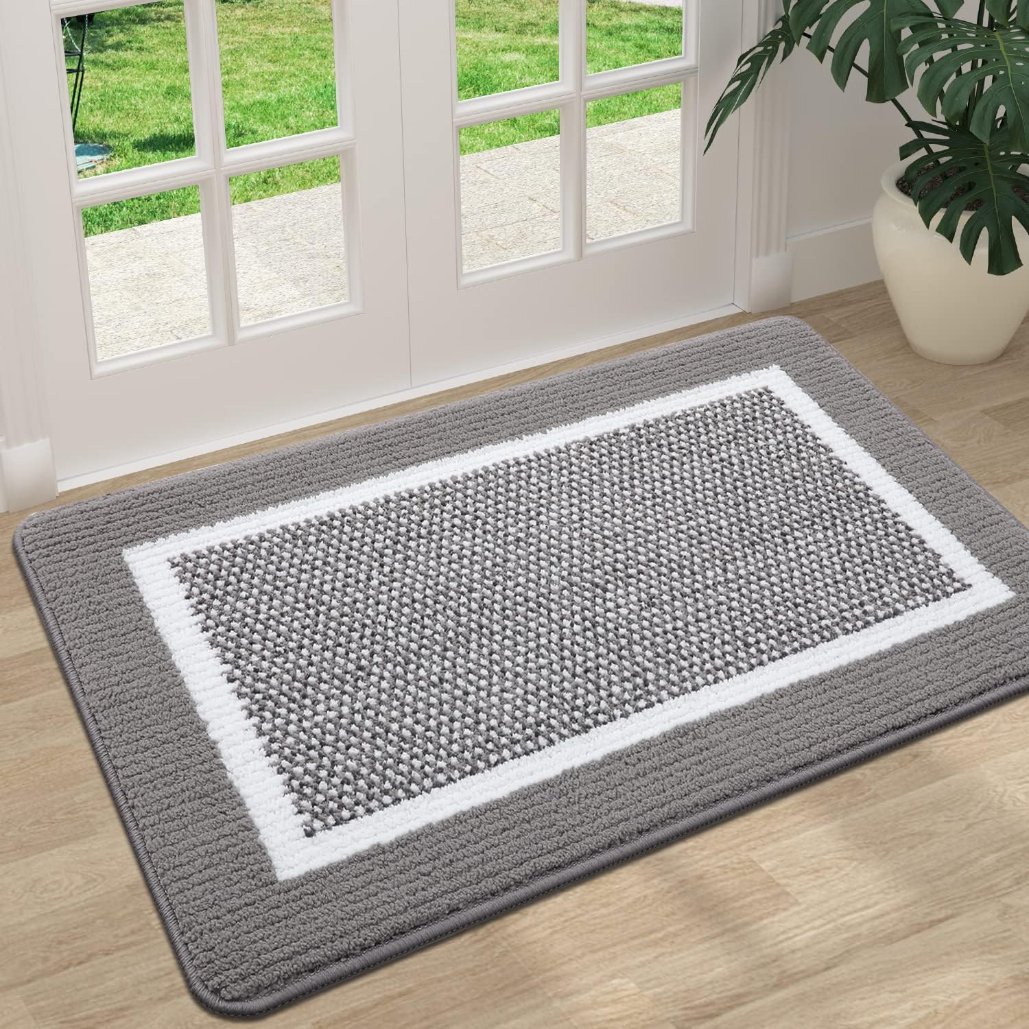 Colorxy Indoor Door Mat, Non-Slip Absorbent Resist Dirt Entrance Mat, Sturdy Low...