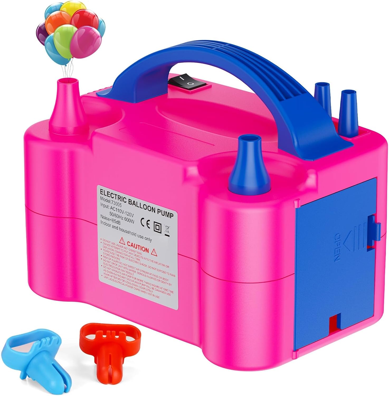 Electric Air Balloon Pump, Portable Dual Nozzle Electric Balloon Inflator for Pa...