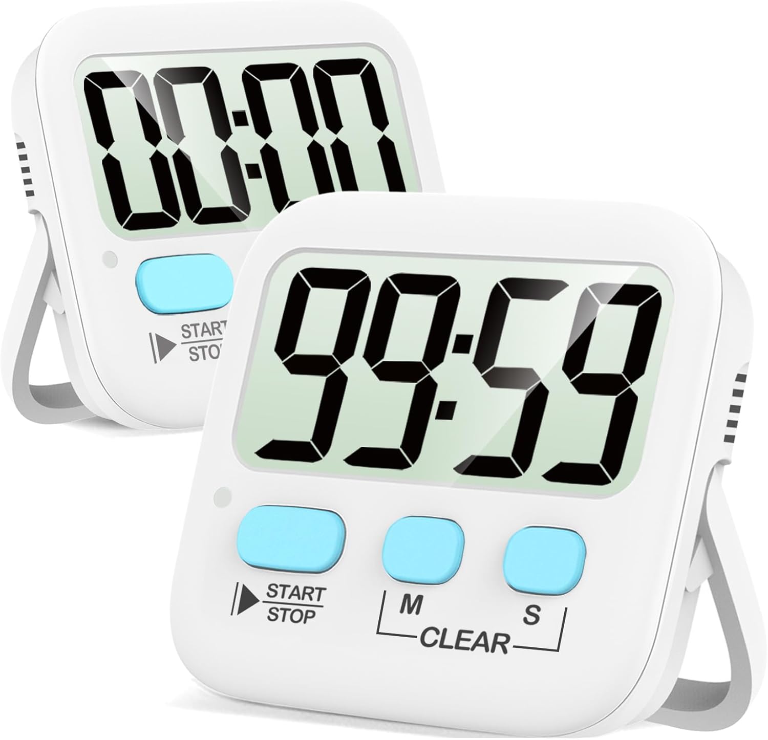 Antonki 2 Pack Digital Kitchen Timers for Cooking, Countdown Timer for Egg, Toot...
