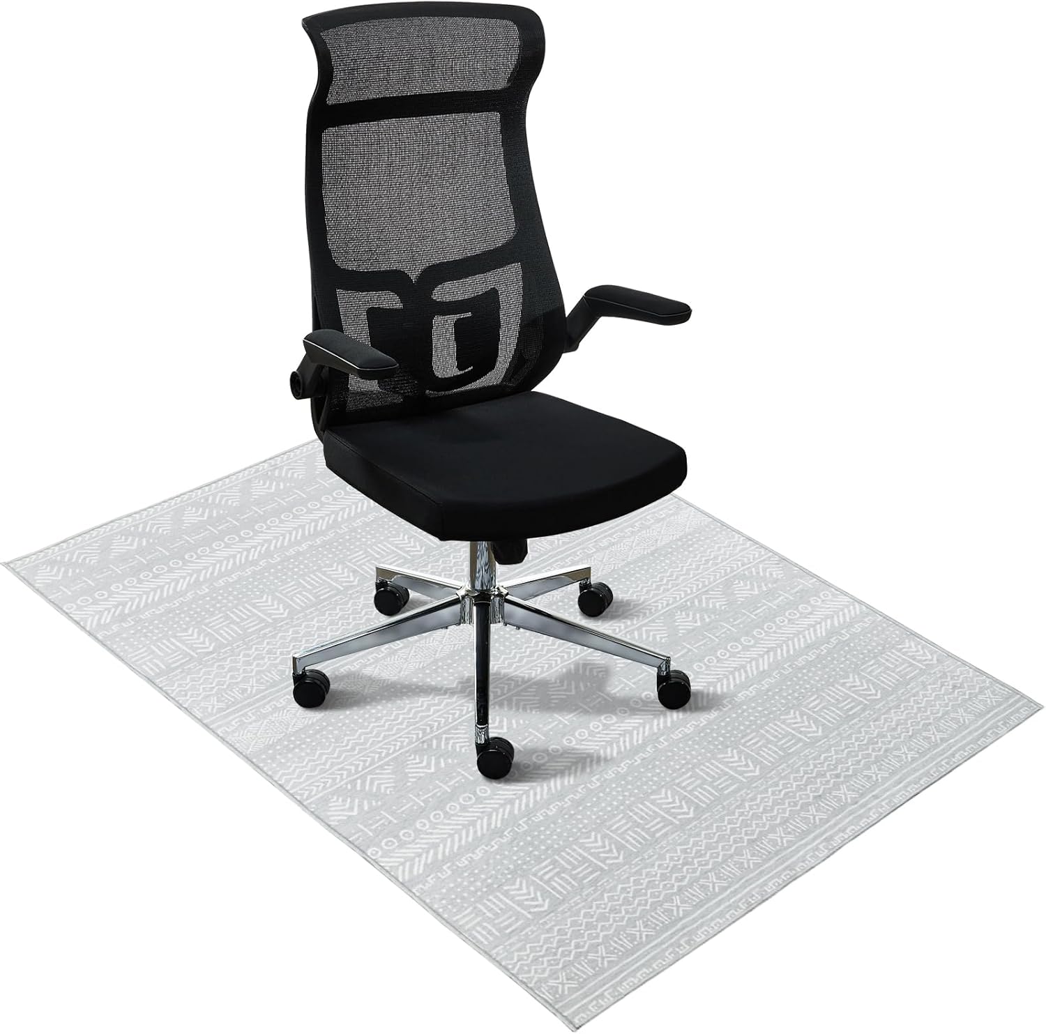 Office Chair Mat, 48"x36" Chair Mat, Anti-Slip Desk Chair Mat with Geometric Pat...
