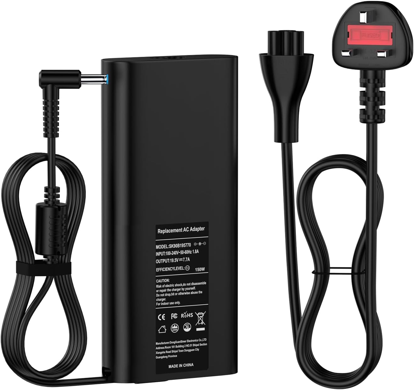 HP Laptop Charger 150W 19.5V 7.7A Power Supply AC Adapter for HP Pavilion Gaming...