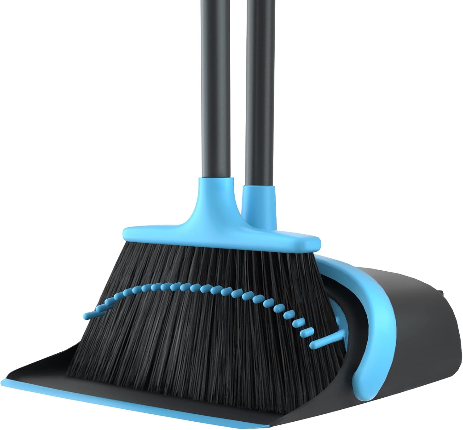 Broom and Dustpan Set,Broom and Dustpan Set for Home,52’’ Long Handle Broom with...