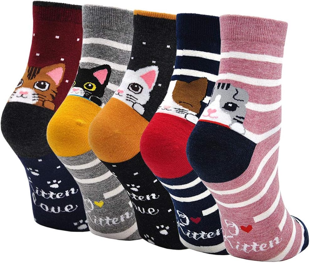 PUTUO Kids Girls Animal Socks: Children Ankle Cotton Socks Girls Novelty Funky C...
