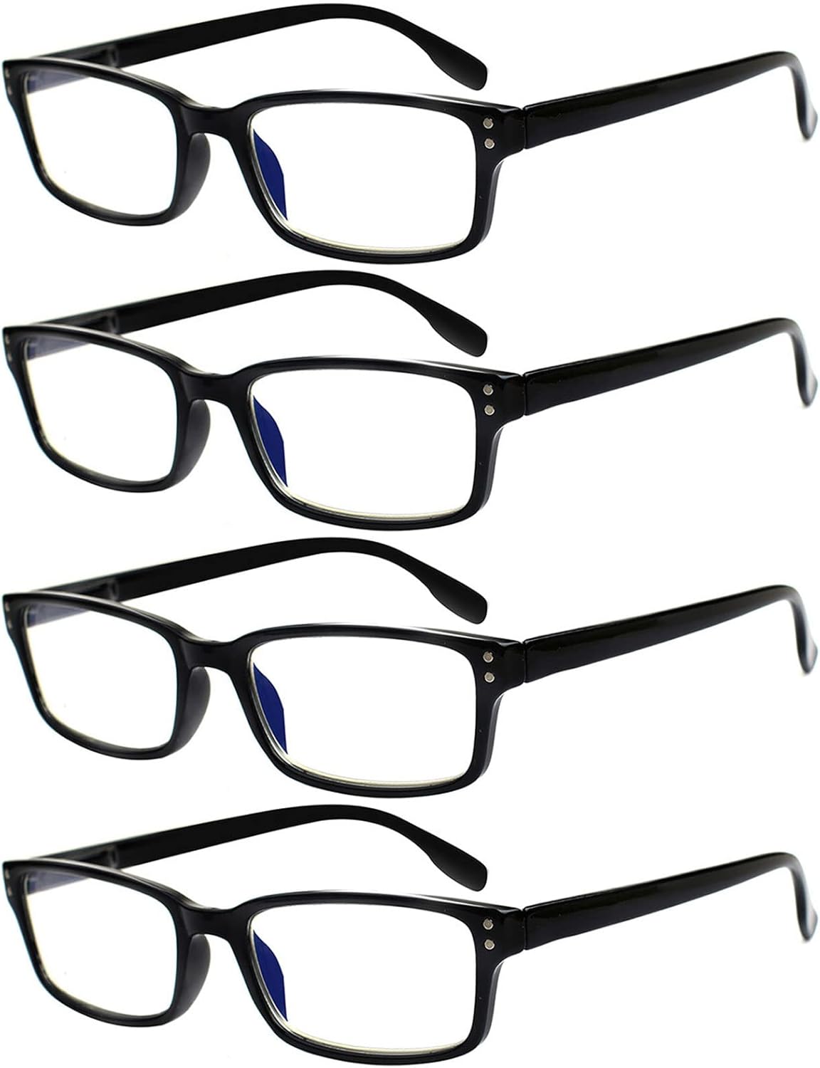 Kerecsen 4 Pack Reading Glasses for Women/Men Spring Hinges Readers Glasses Ligh...