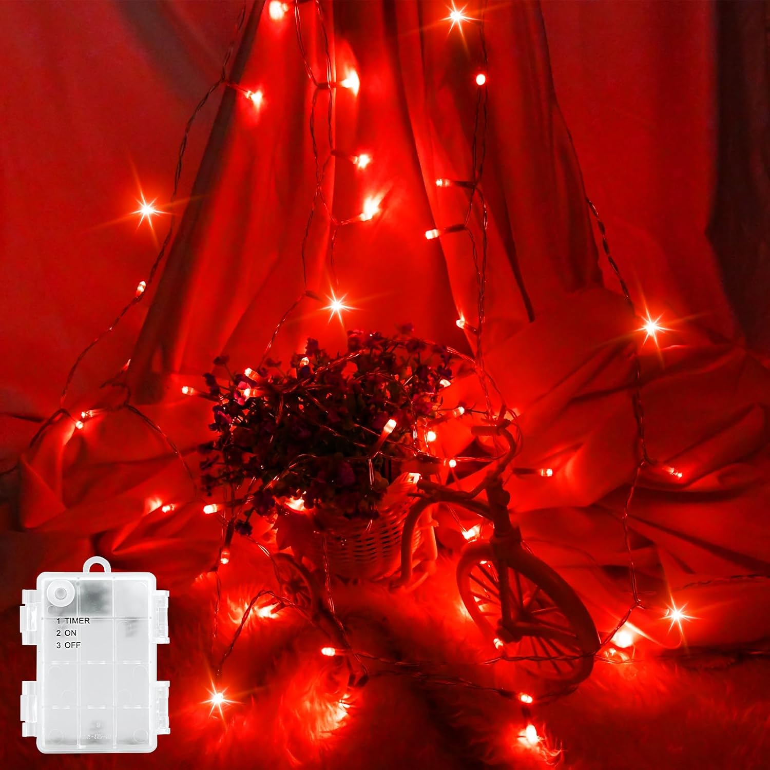 FFZZKJ Fairy Lights Battery Operated Waterproof String Lights with Timer 3M 30 L...