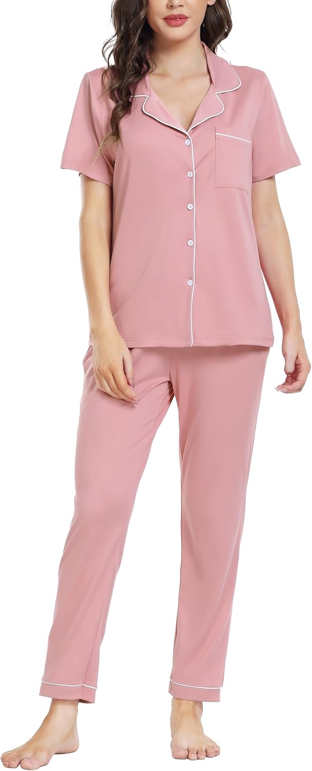 Lovasy Pyjamas for Women Soft Ladies Pyjamas Classic Pjs for Women Sets Cosy Wom...