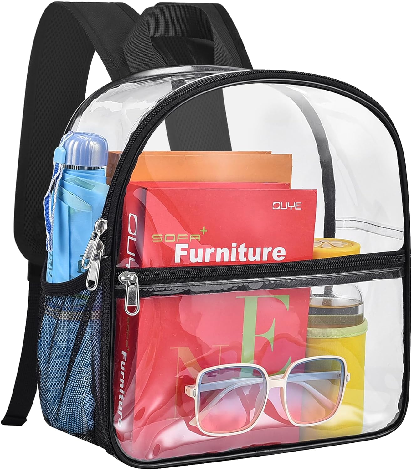 Paxiland Clear Backpack Stadium Approved 12×12×6 with Reinforced and Wider Shoul...