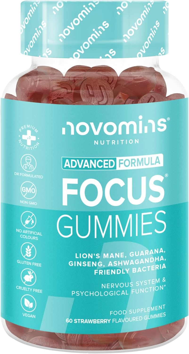 Focus Gummies – Nootropic High Strength Brain Supplement – 17 Focus, Energy, Pos...