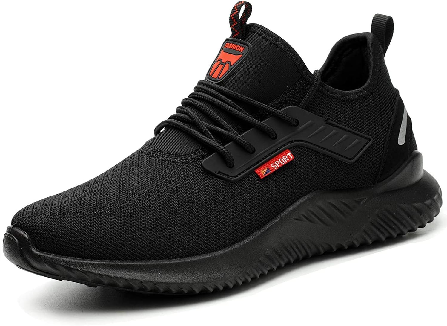 Black Safety Trainers Mens Womens Steel Toe Cap Safety Shoes Lightweight Safety...