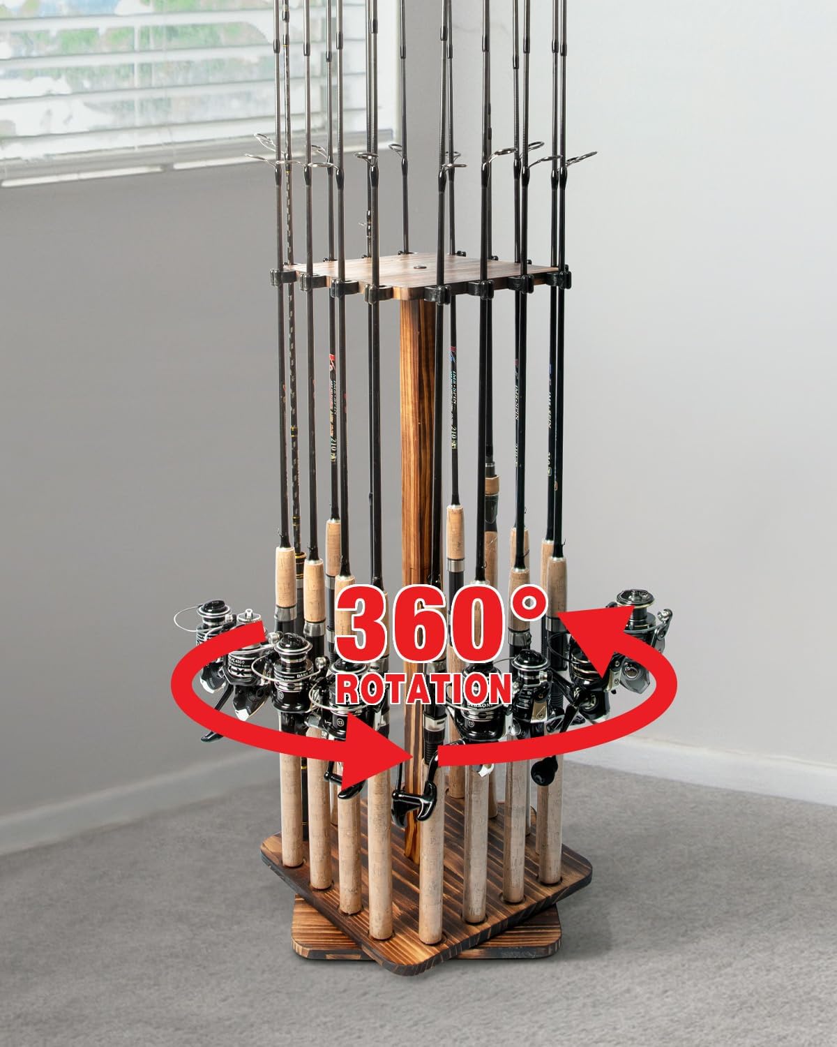 Ghosthorn Fishing Rod Holders for Garage 360 Degre...