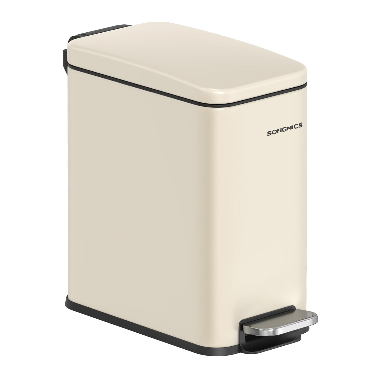 SONGMICS Bathroom Trash Can, 1.3 Gallon (5 L) Small Trash Bin with Lid, Slim for...