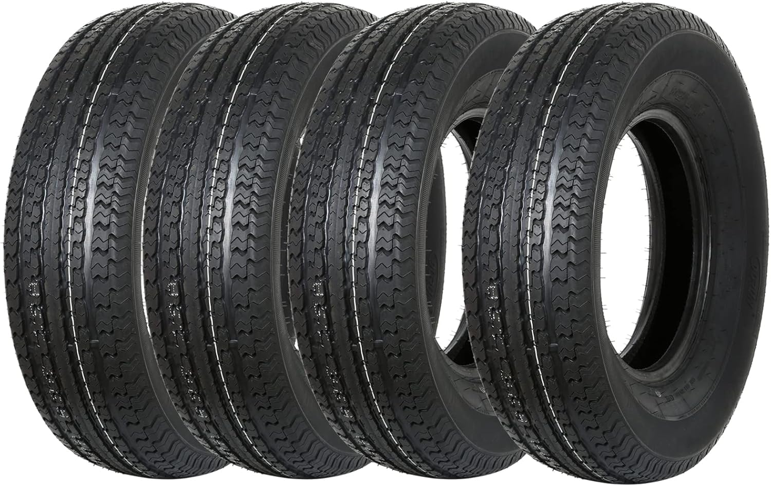 Set of 4 Durun ST225/75R15 Radial Trailer Tire, ST225-75R15 ST 225/75R15, 10 Ply...
