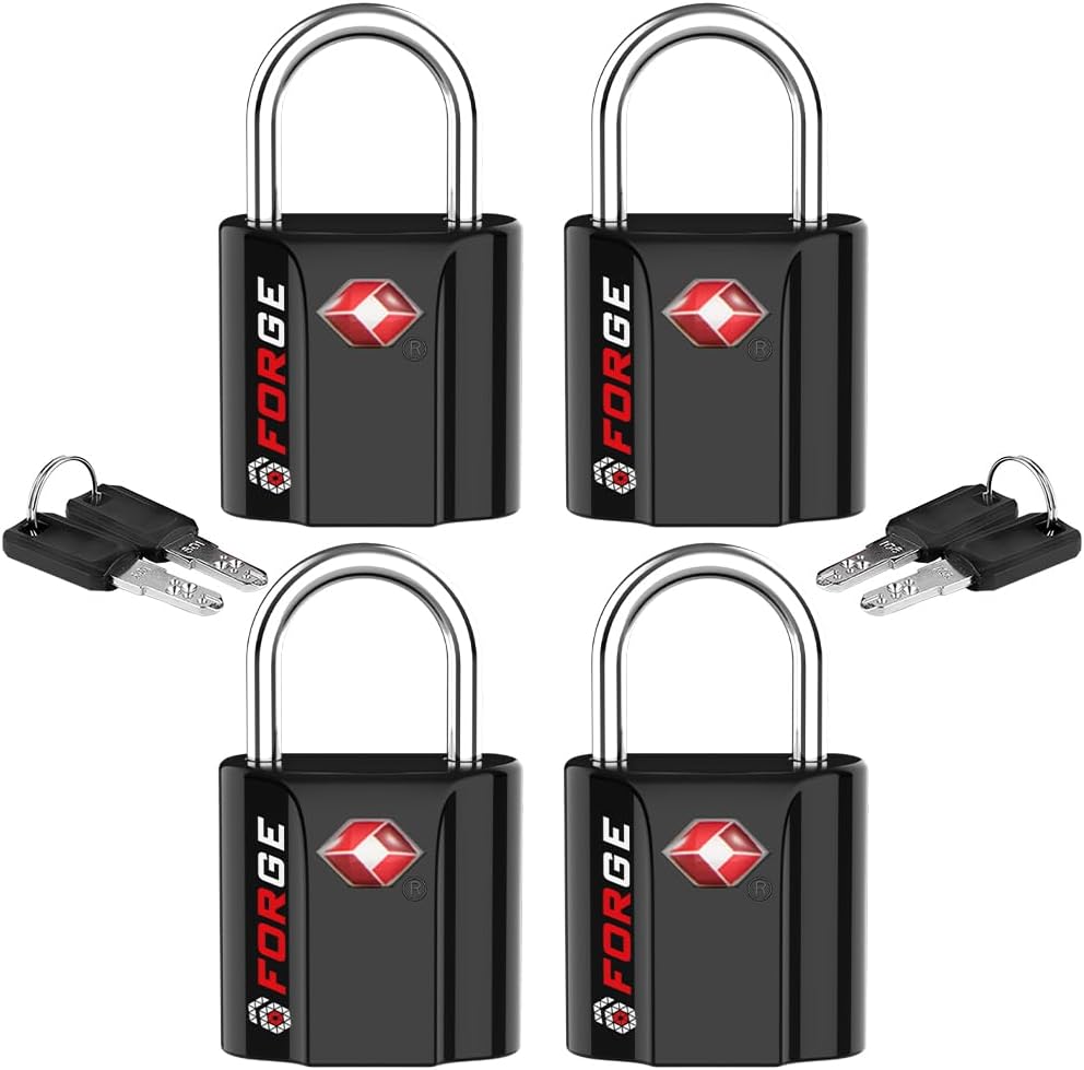 TSA Approved Luggage Locks, Ultra-Secure Dimple Key Travel Locks with Zinc Alloy...