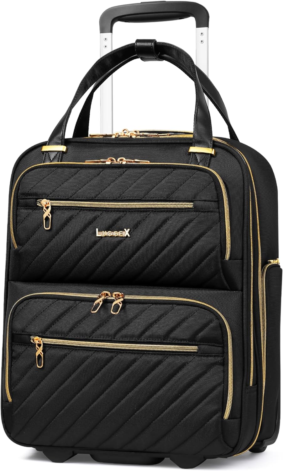 LUGGEX Underseat Carry On Luggage with Wheels, Stylish Lightweight Under Seat Lu...