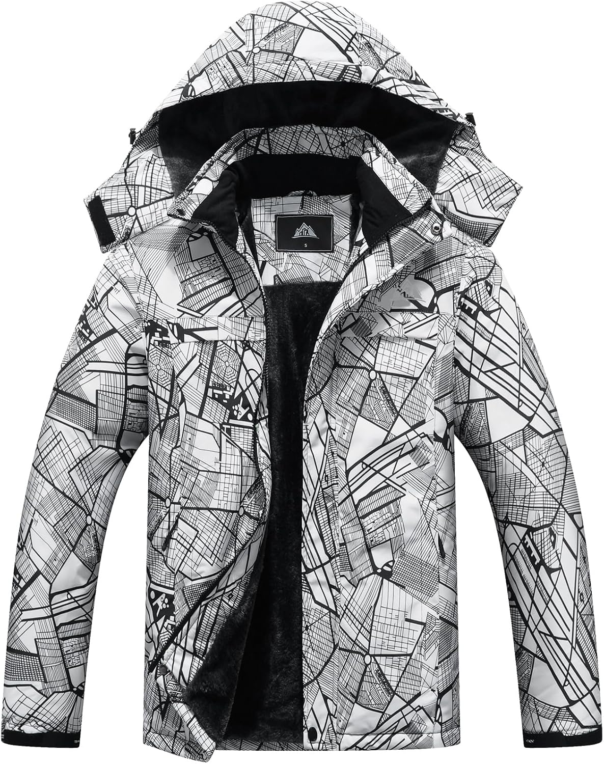 MOERDENG Women's Ski Jacket Warm Winter Coat Hooded Snowboarding Jackets Waterpr...