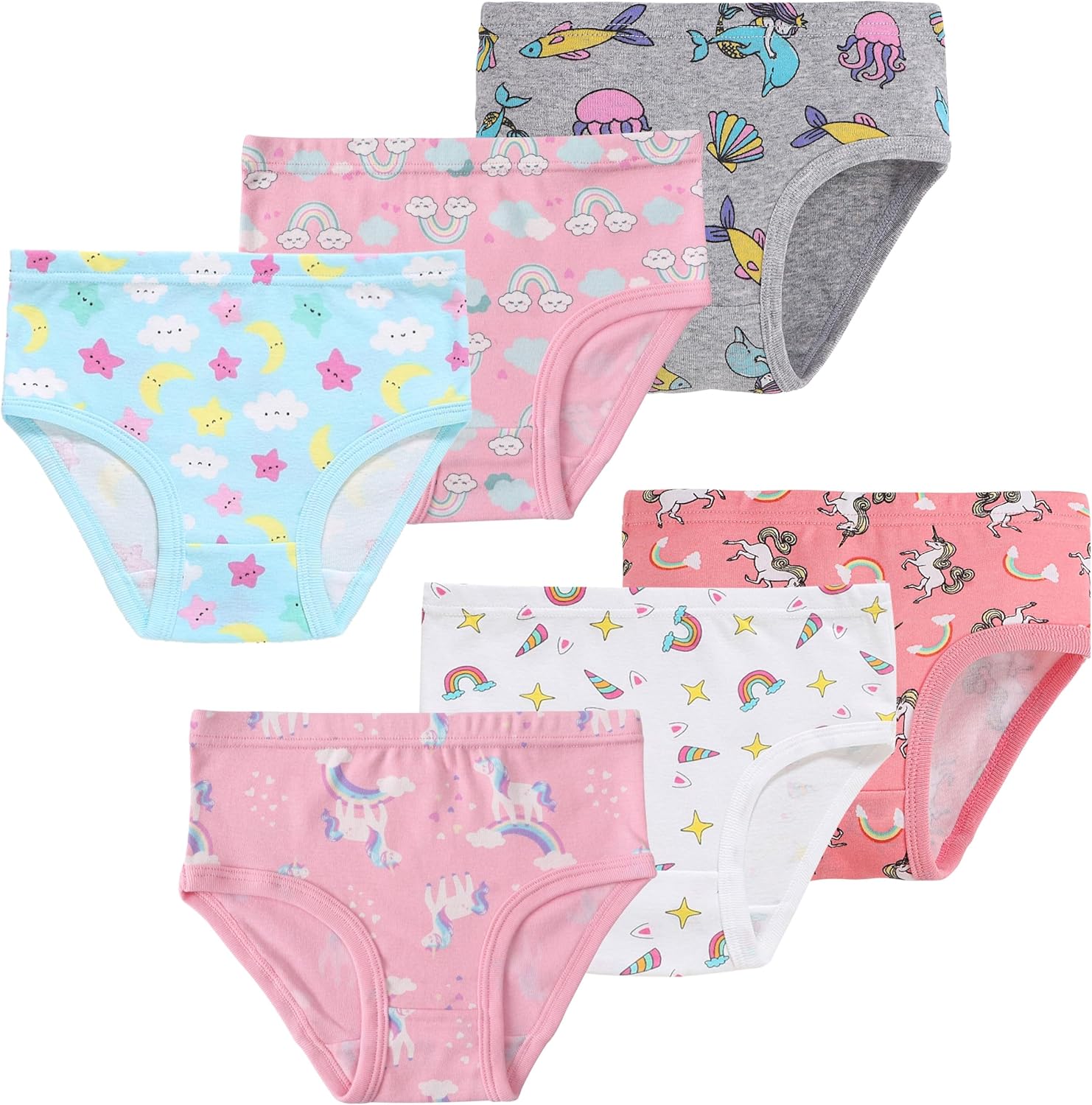 Naivete Girls Underwear Little Kids Cotton Breathable Comfort Briefs Children Pa...