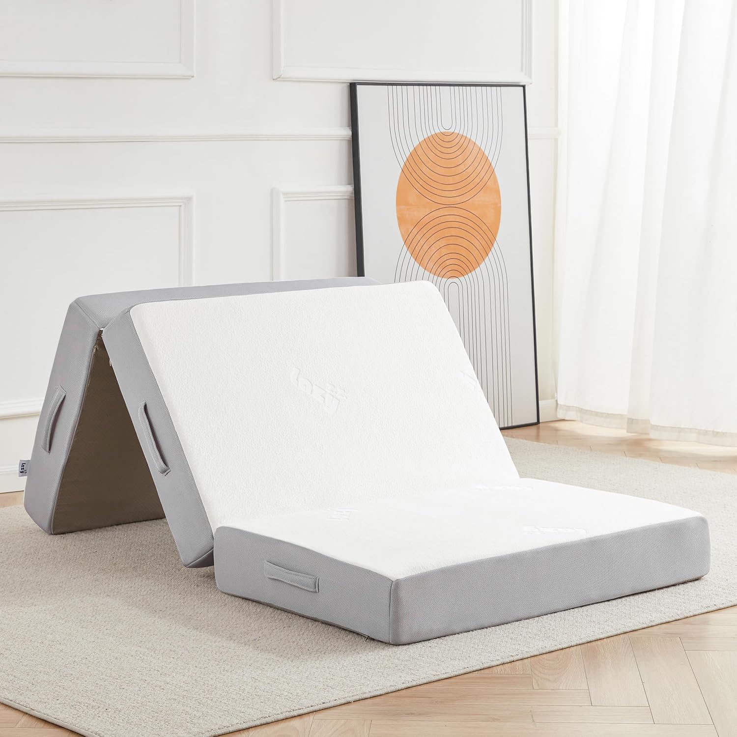 Folding Mattress, 6 Inch Memory Foam Tri-fold Mattress with Breathable & Washabl...