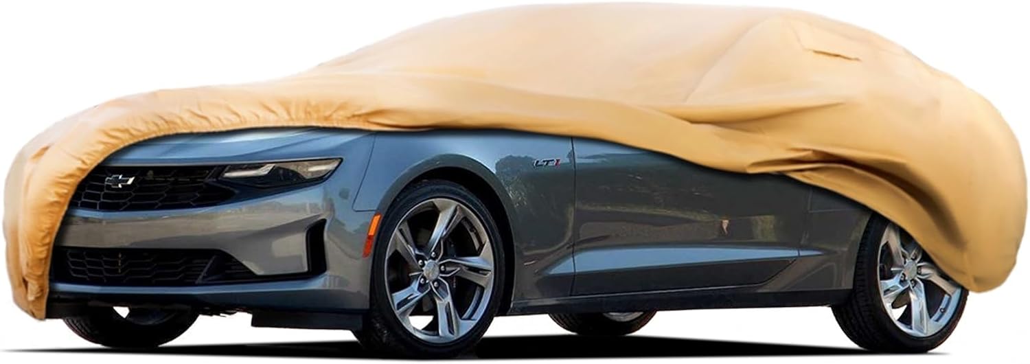 Heavy Duty Outdoor Car Cover Custom Fit for Chevy Camaro,Windproof All Weather W...