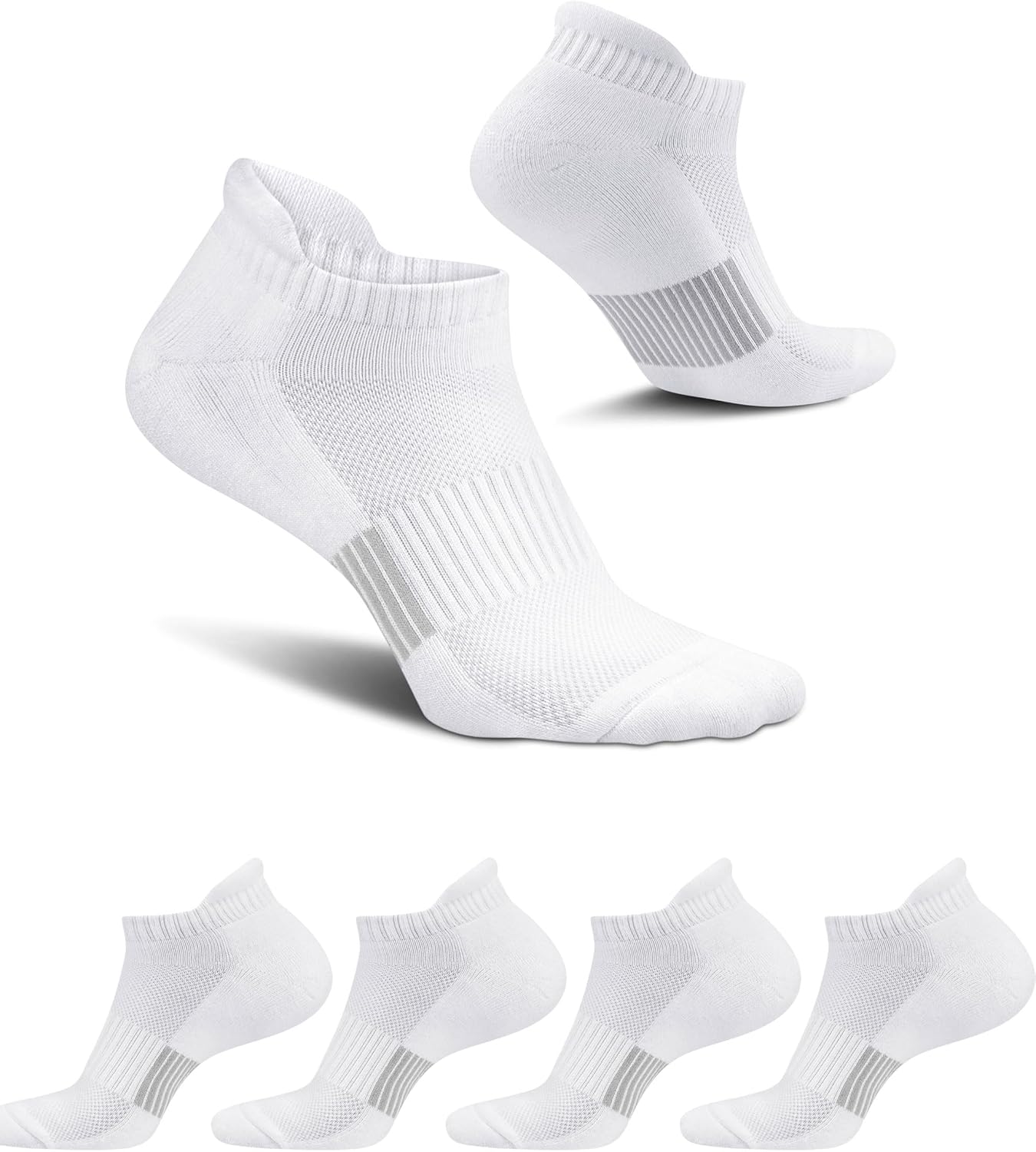 Ankle Socks Womens Athletic Running Comfort Cushioned 3/5/6Pairs 8-10 A-4 Pairs...