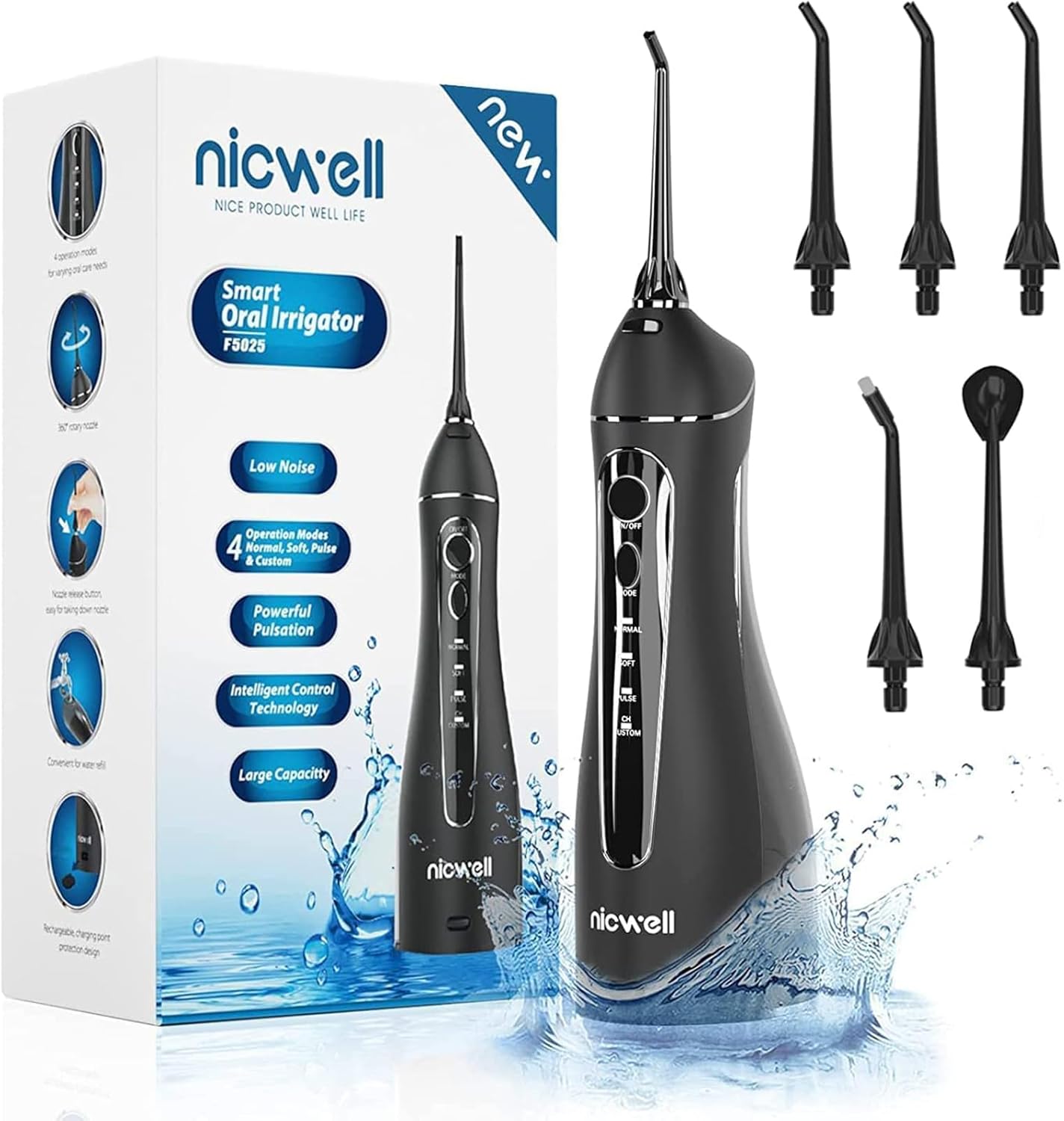 Water Dental Flossers for Teeth Cordless - Nicwell...