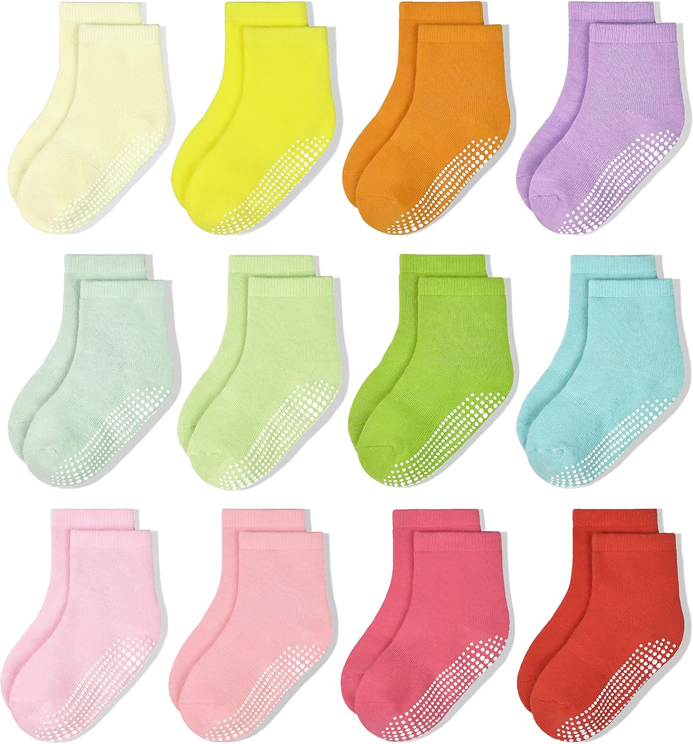 HYCLES Non-Slip Toddler Socks With Grips Kids Anti Slip Sticky Socks For Infant...
