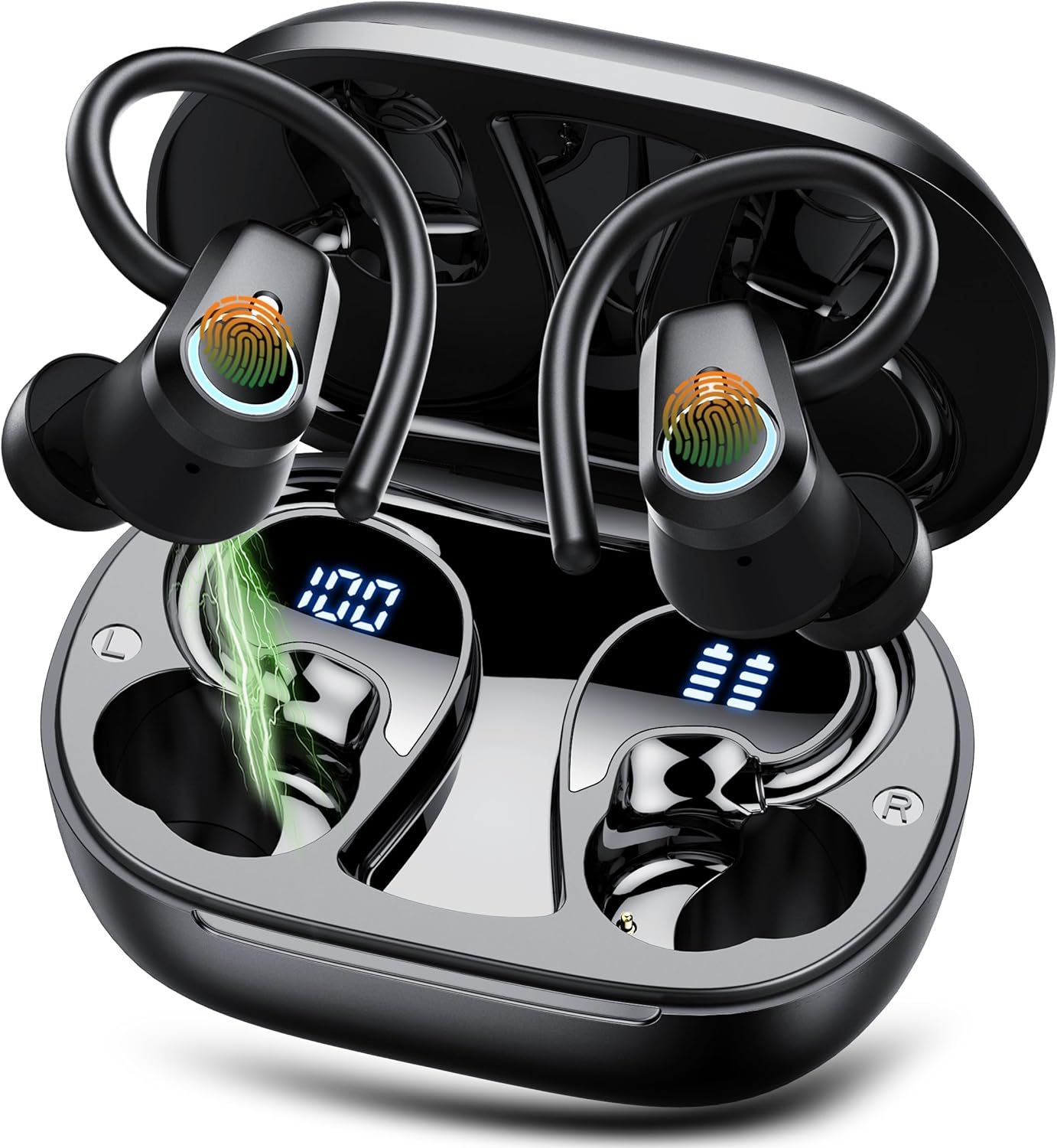 Wireless Earbuds, Bluetooth Headphones 5.4 HiFi Stereo, 50H Wireless Earphones w...