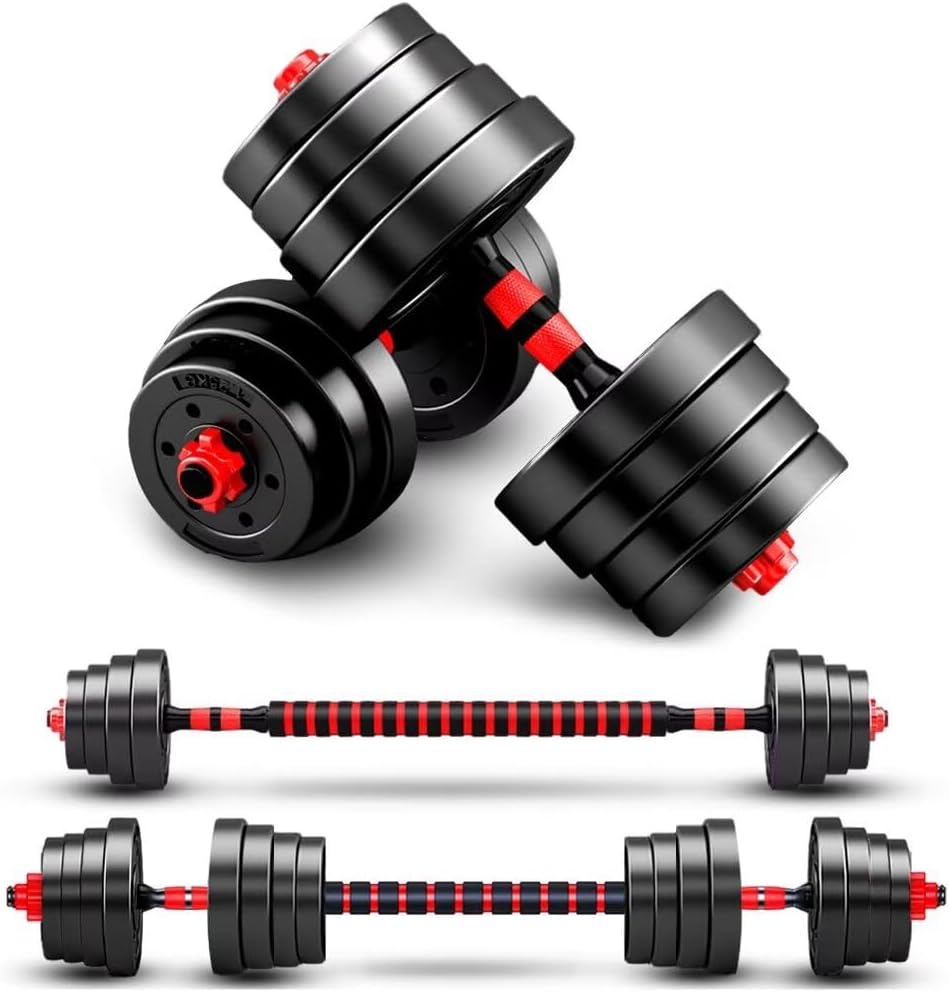 Adjustable-Dumbbells-Sets,Free Weights-Dumbbells Set of 2 Convertible To Barbell...