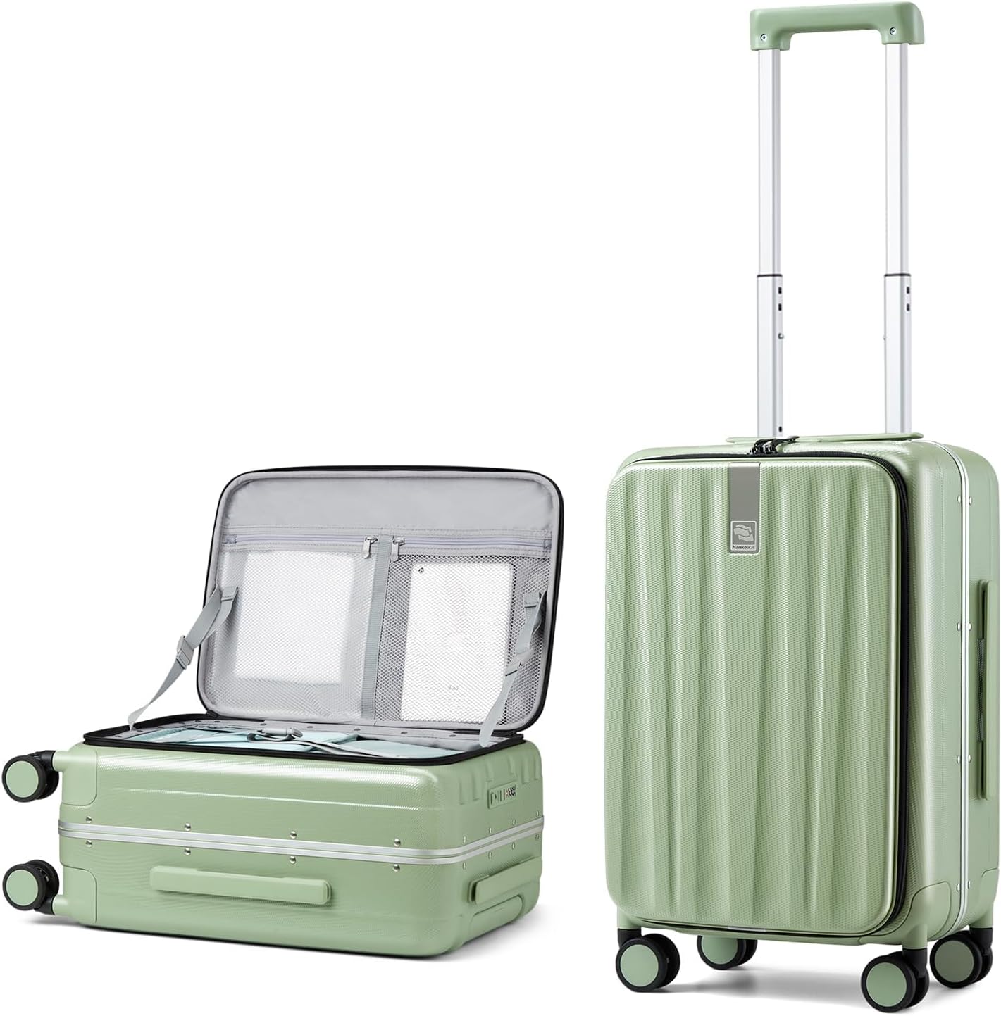 Hanke 20 Inch Carry-On Luggage with Wheels PC Hard Shell Suitcases Top Opening A...