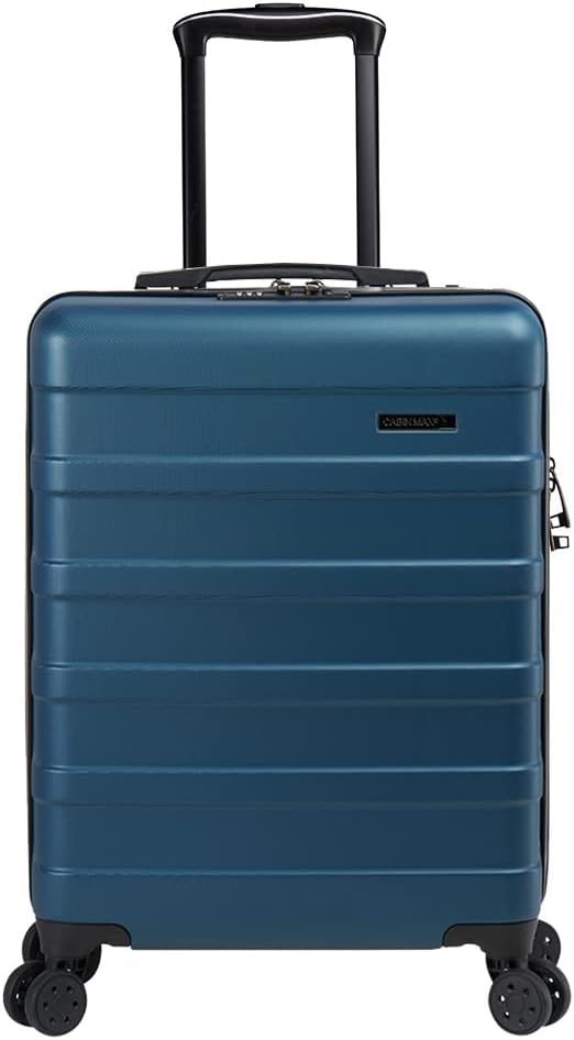 Cabin Max Anode 55x40x20 Cabin Suitcase, Built in Lock, Lightweight Carry On, 8...