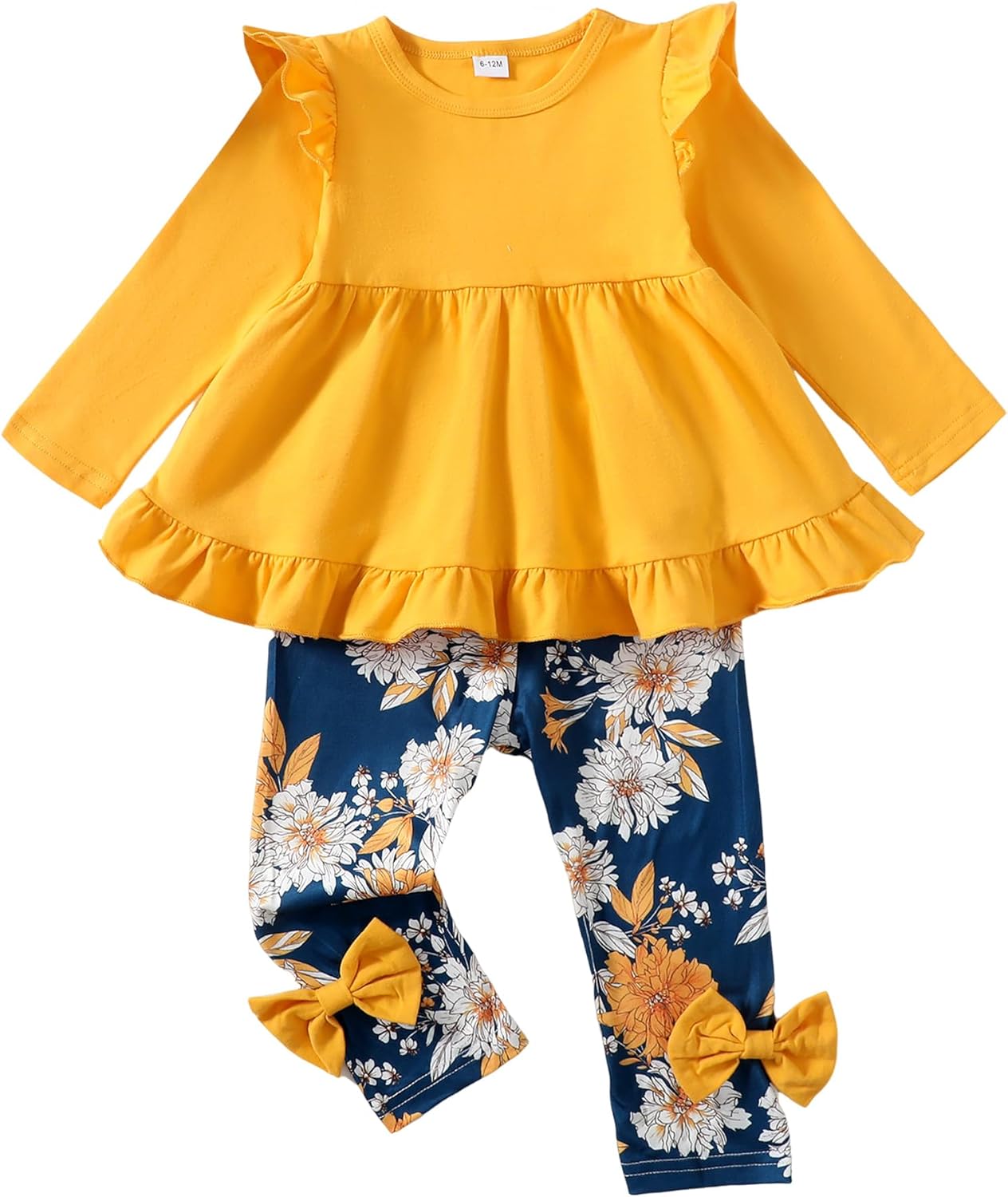 Baby Girl Clothes Toddler Girl Outfits Ruffle Shirt Pants Cute Infant Outfit Set...
