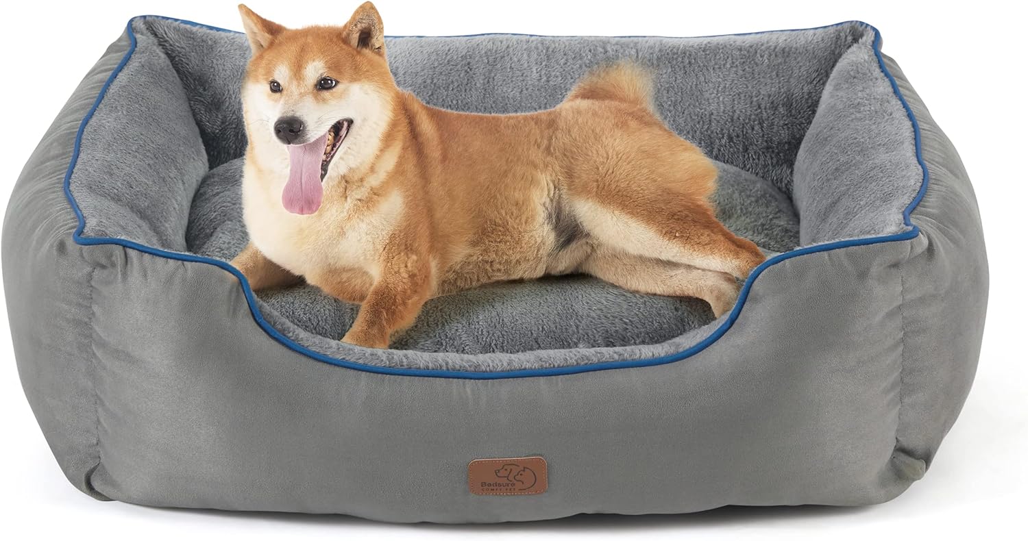 Bedsure Large Dog Beds Washable - Indoor Puppy Bed for Large Pet, Fluffy Rectang...