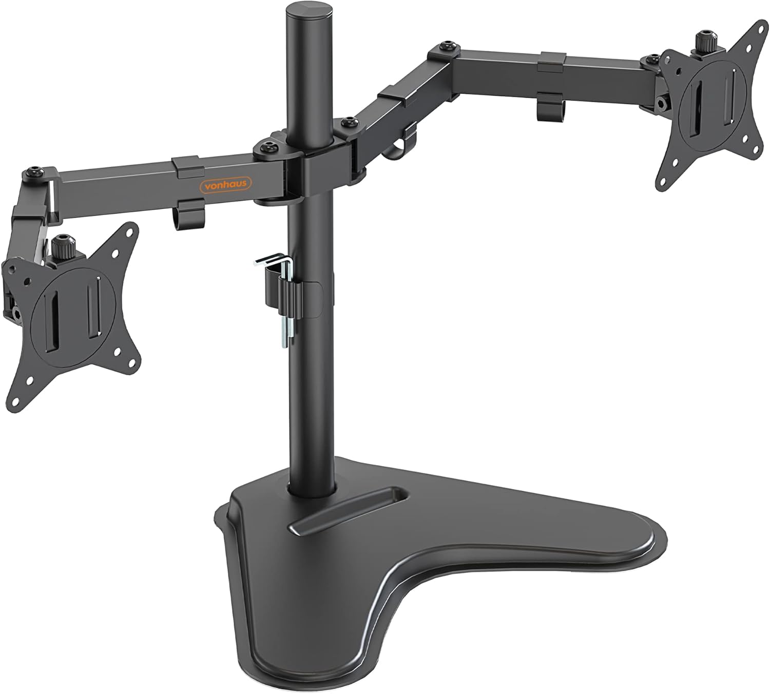 VonHaus Dual Stand for Screens, Monitor Desk Mount, Height Adjustable, Easy Asse...