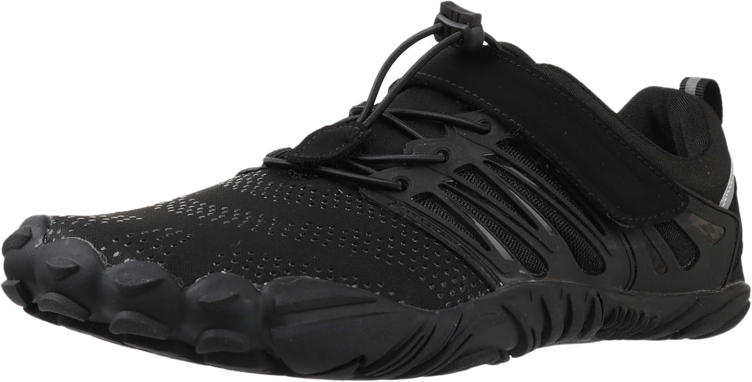 WHITIN Men's Minimalist Trail Runner | Wide Toe Box | Barefoot Inspired 11 Black