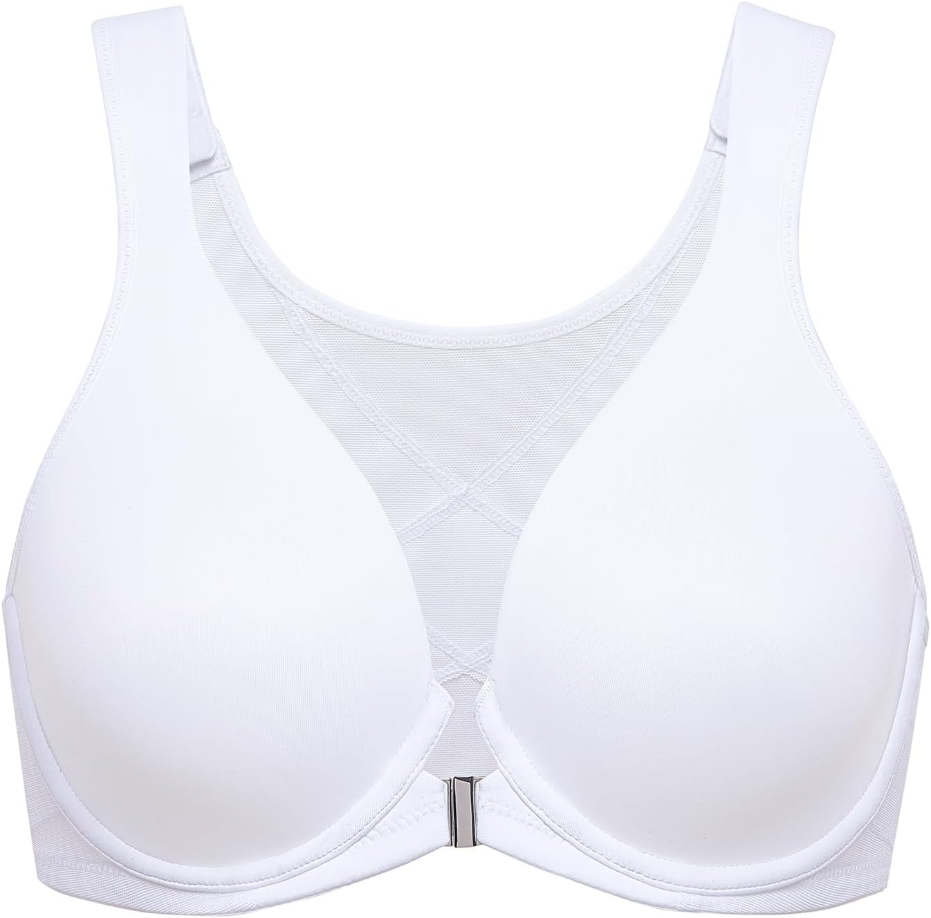 Delimira Women's Front Fastening Bras Posture Plus Size Underwire Unlined Plunge...