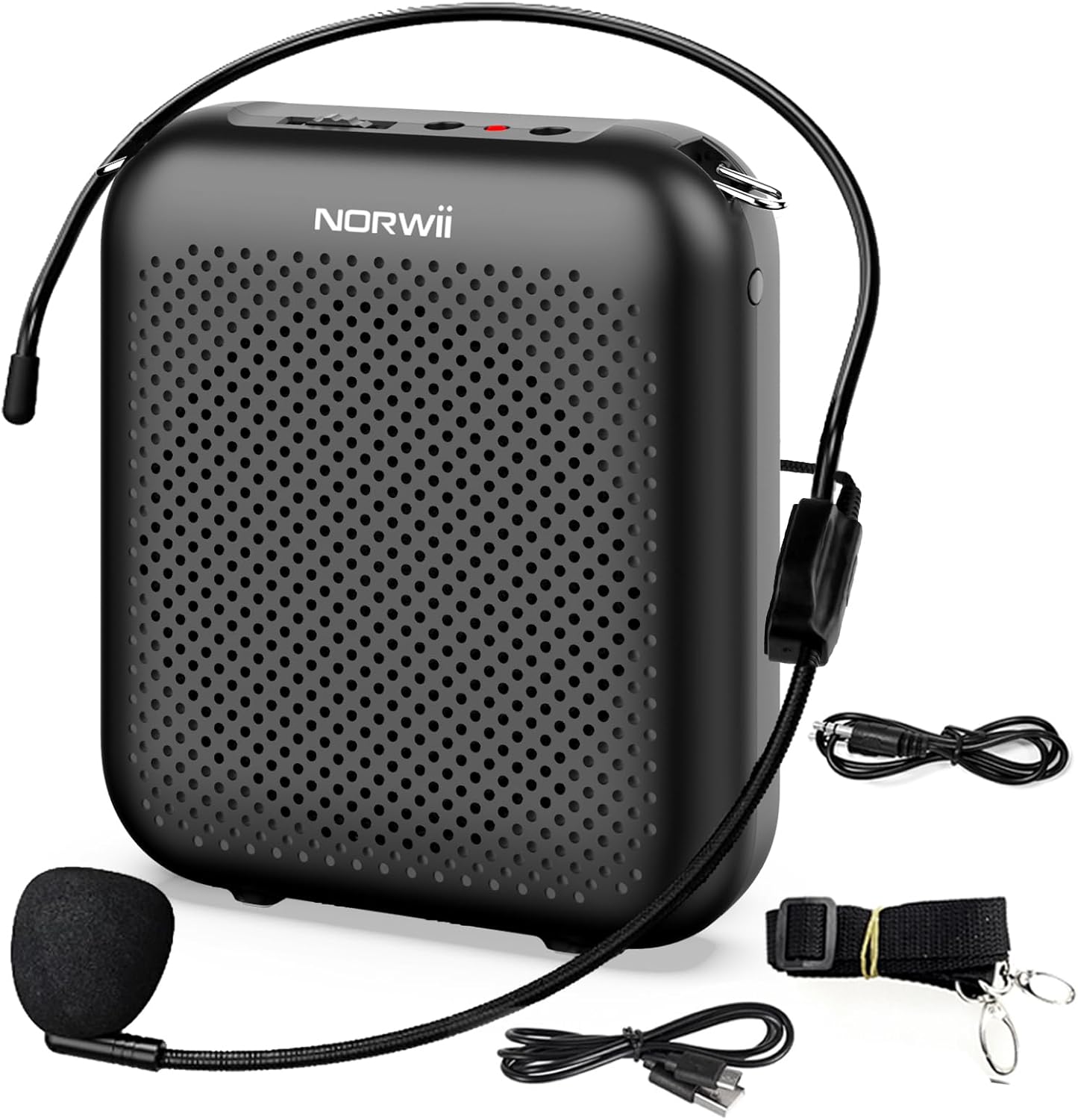 NORWII S358 Portable 2000mAH Rechargeable Voice Amplifier with Wired Microphone...
