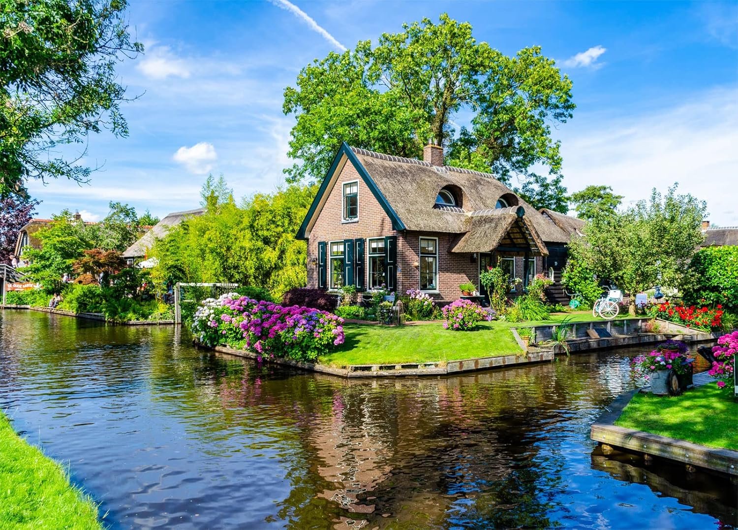 HUADADA Jigsaw Puzzles for Adults 1000 Pieces, Giethoorn Village Interlock Perfe...
