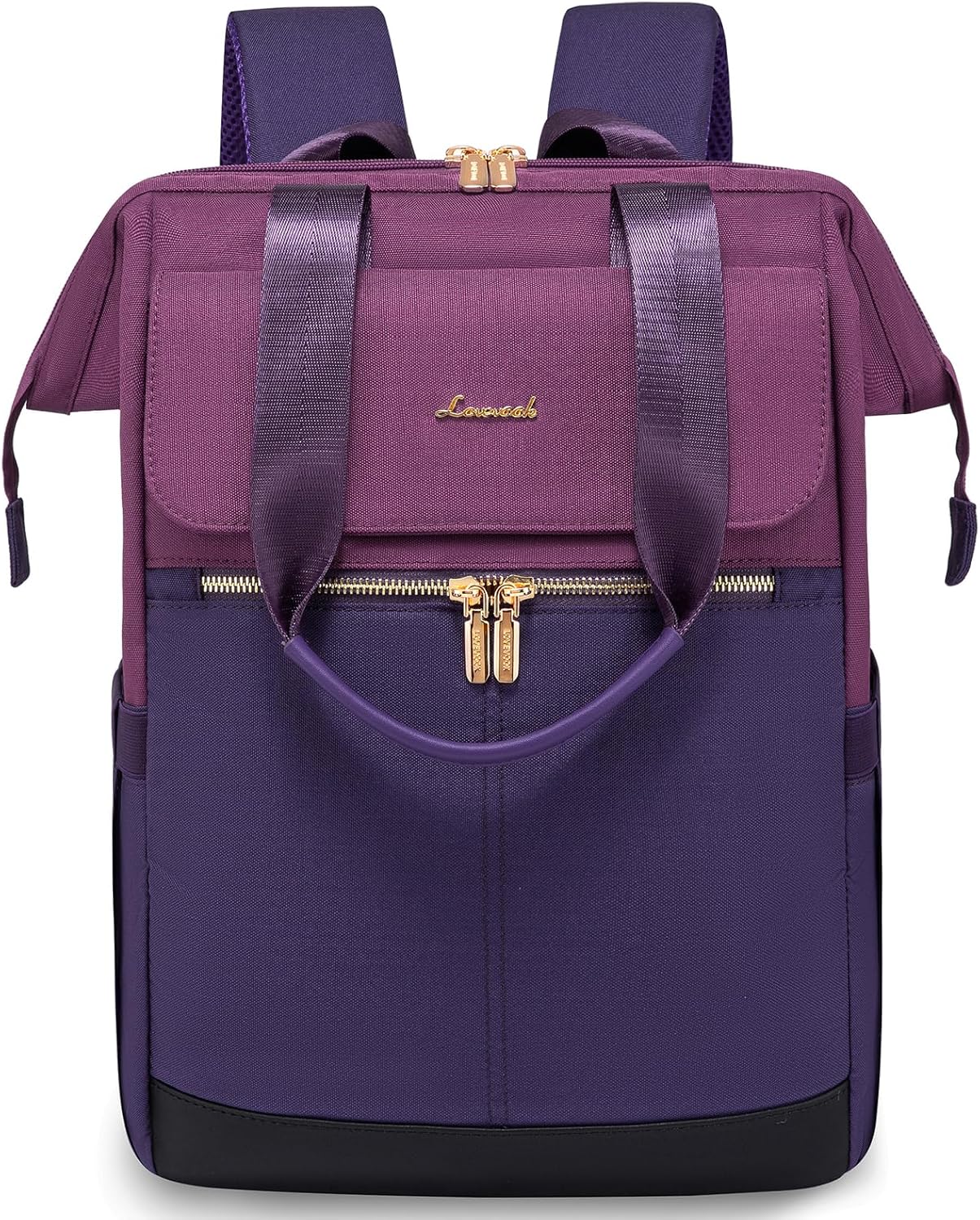 LOVEVOOK Purple Backpack Womens, 15.6 inch Laptop Rucksack Bag for Women, Waterp...