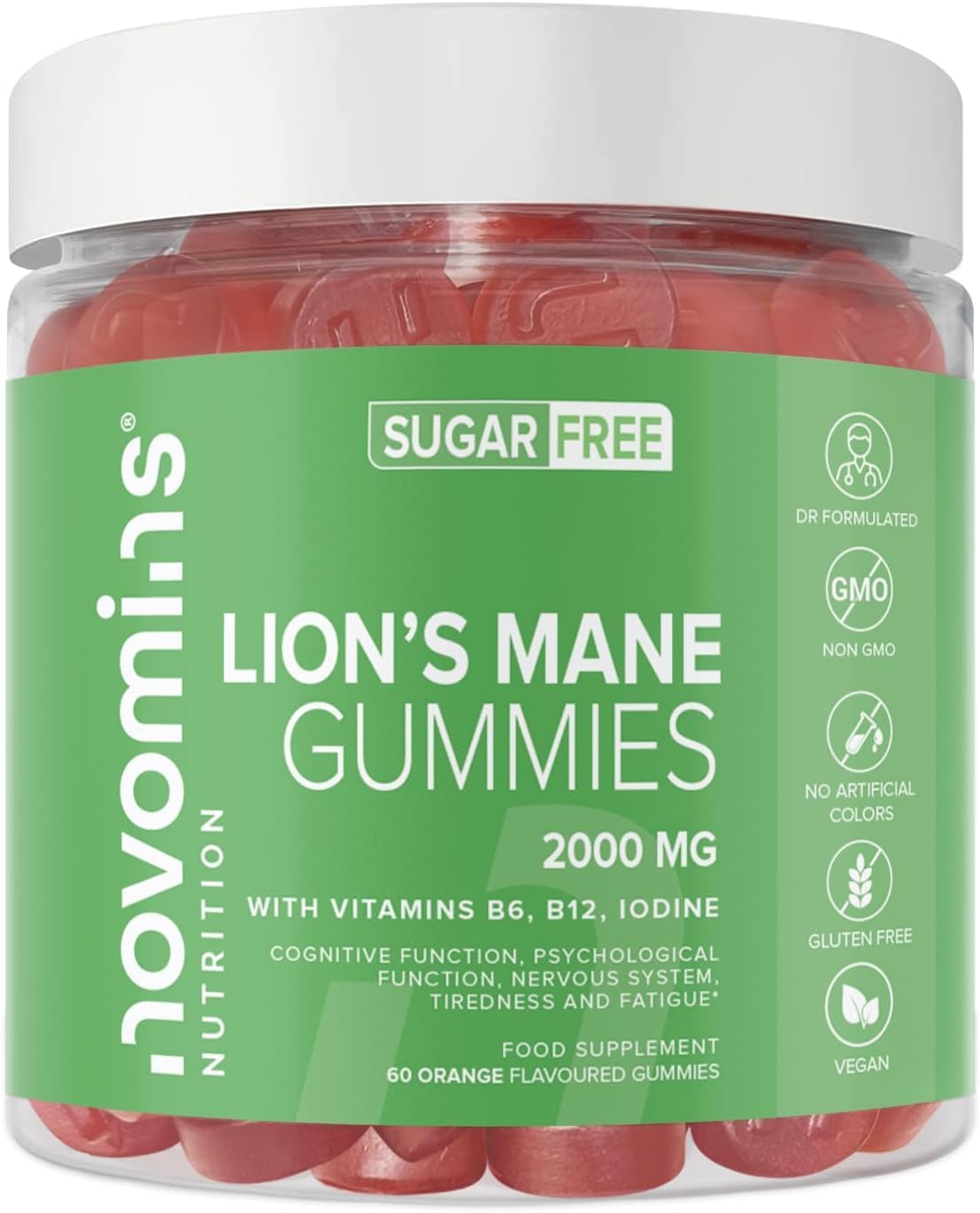 Lions Mane Supplement High-Strength 2000mg - Sugar-Free - Lions Mane Mushroom Ex...