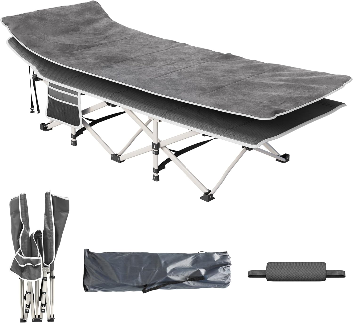 YITAHOME Folding Camping Beds for adults, Heavy Duty Sturdy Camp Bed with Extra...