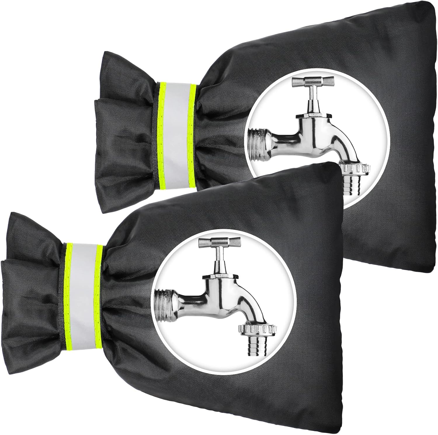 DELUX Outdoor Faucet Covers 2 Pack for Winter 9.05" H X 6.89" W, Outside Garden...