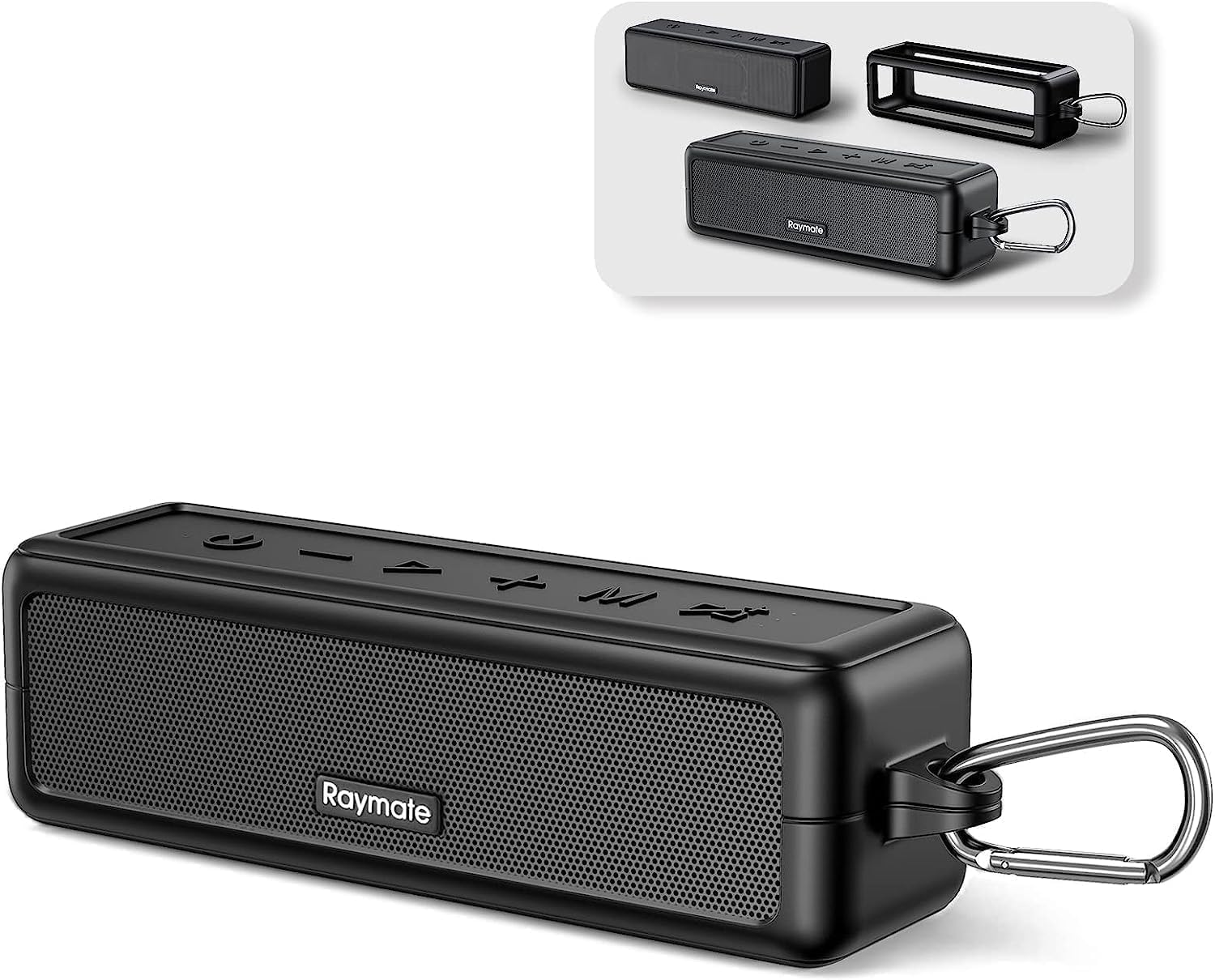 Raymate Bluetooth Speakers, HiFi Stereo Sound with DSP, 30W IPX7 Waterproof Spea...