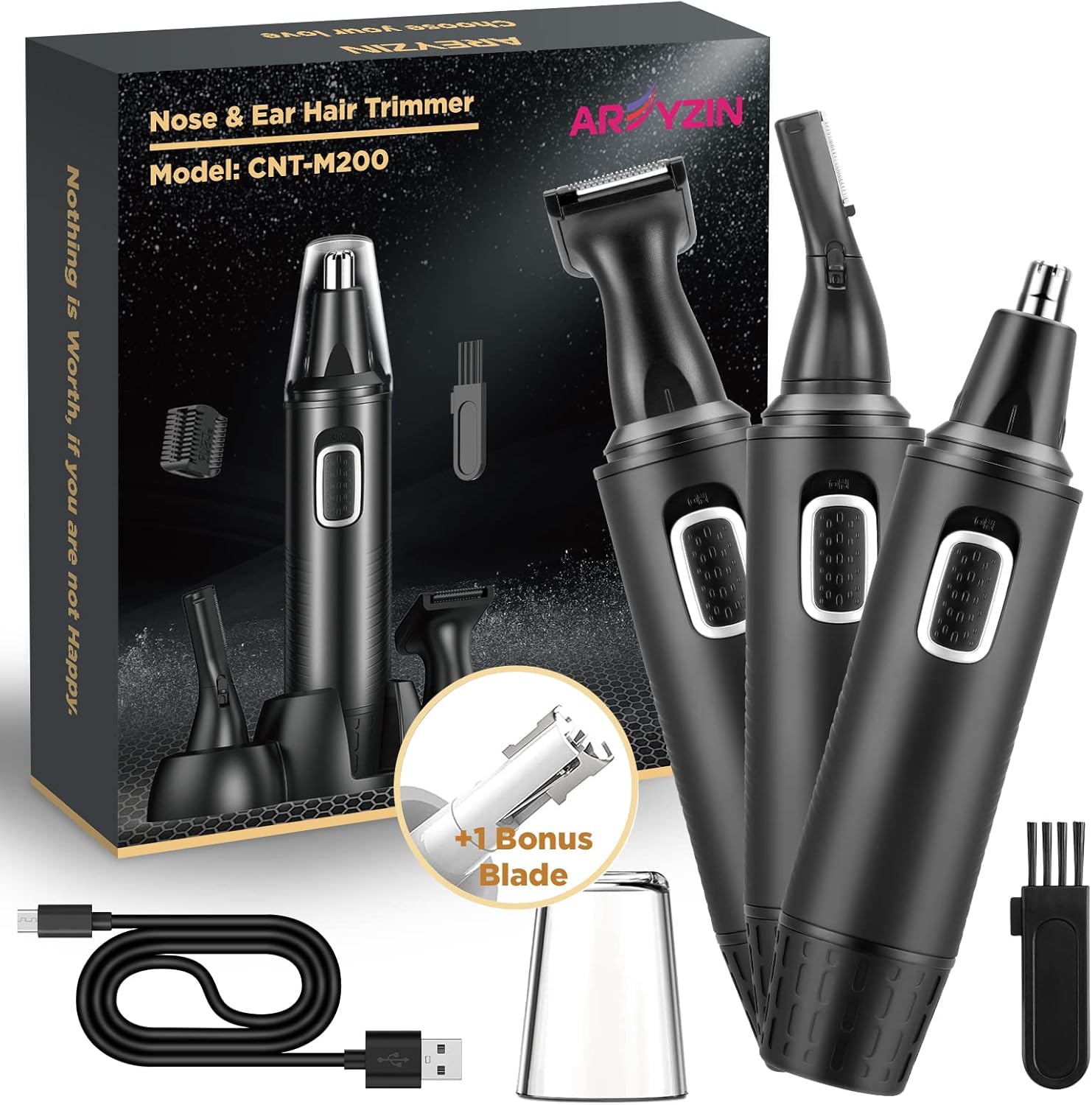 Nose Hair Trimmer for Men Professional Painless Nose Trimmer Men USB Rechargeabl...