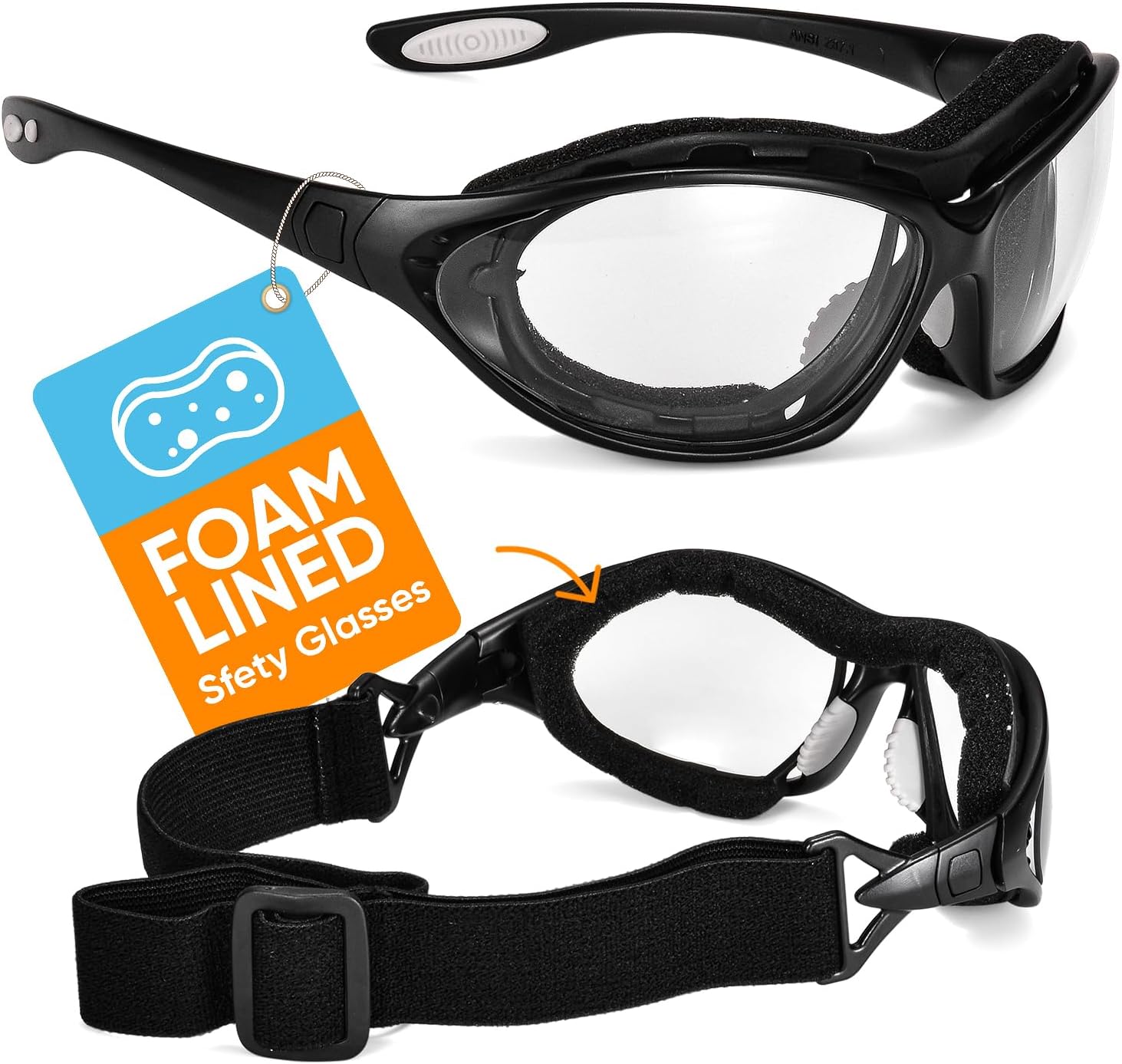 SAFEYEAR Anti-fog Safety Goggles [EN166]- SG002 Anti Scratch Safety Glasses With...