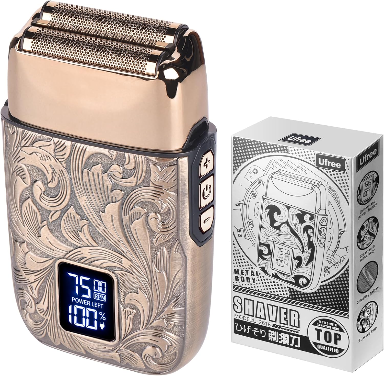 Ufree Close Shave Electric Foil Shavers for Men, 3...