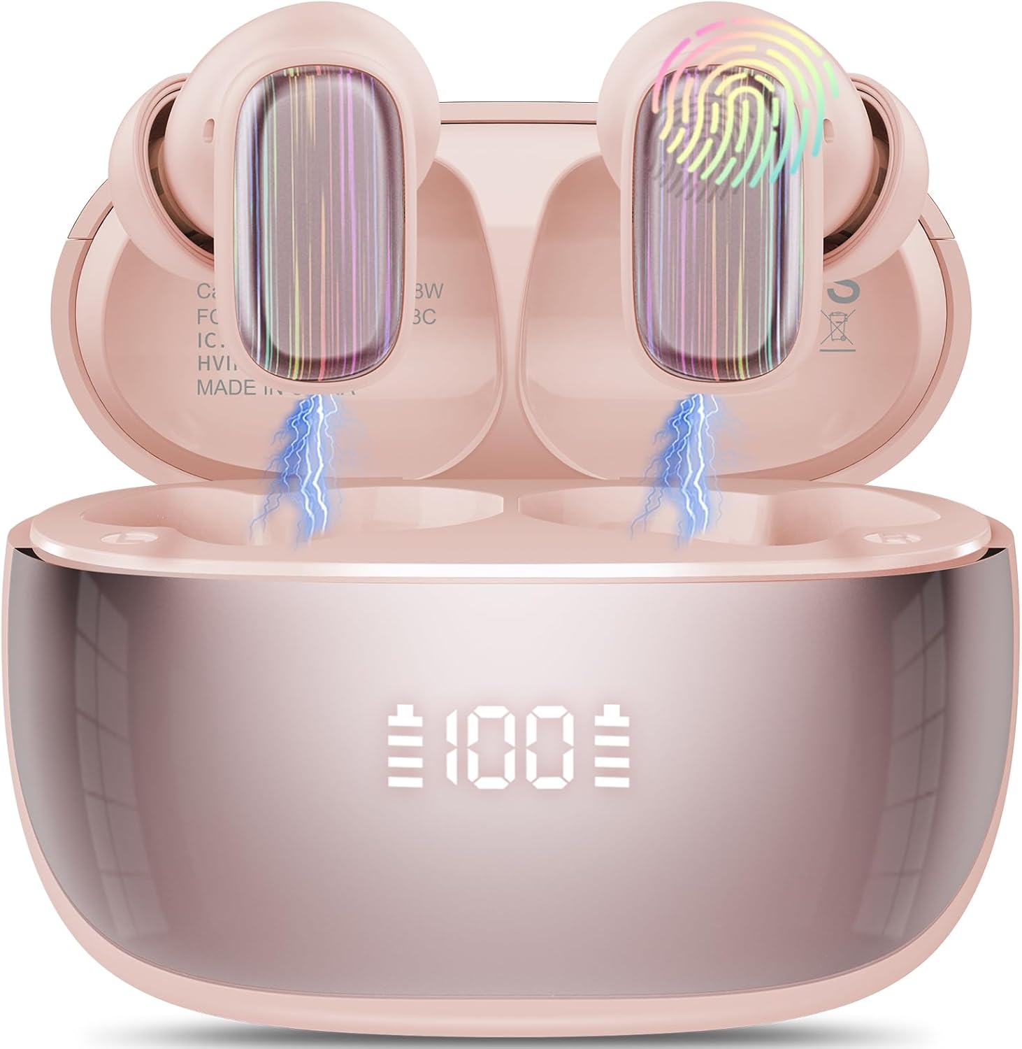 Conyat Wireless Earbuds, Mini Bluetooth 5.4 Earphones with ENC Mic, Bluetooth He...