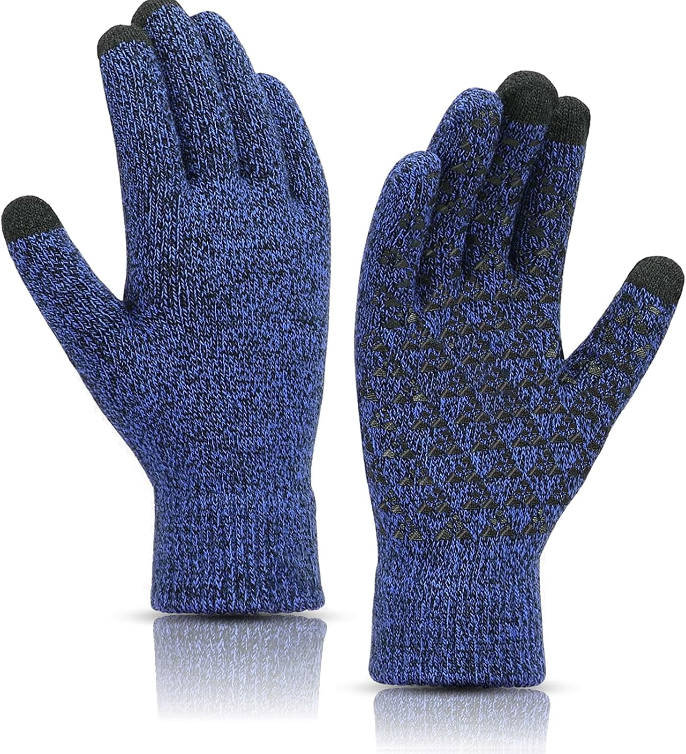 SIMIYA Winter Warm Gloves, Touchscreen Knitted Gloves, Anti Slip Thermal Windpro...
