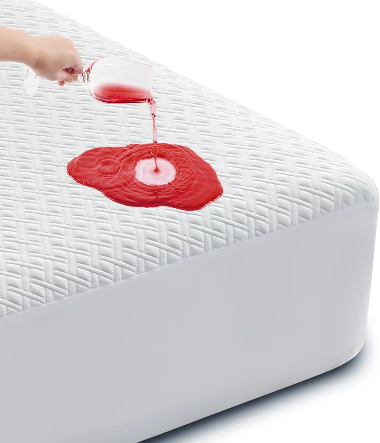 Cozymaker Queen Size 100% Waterproof Mattress Protector, Cooling Mattress Cover...