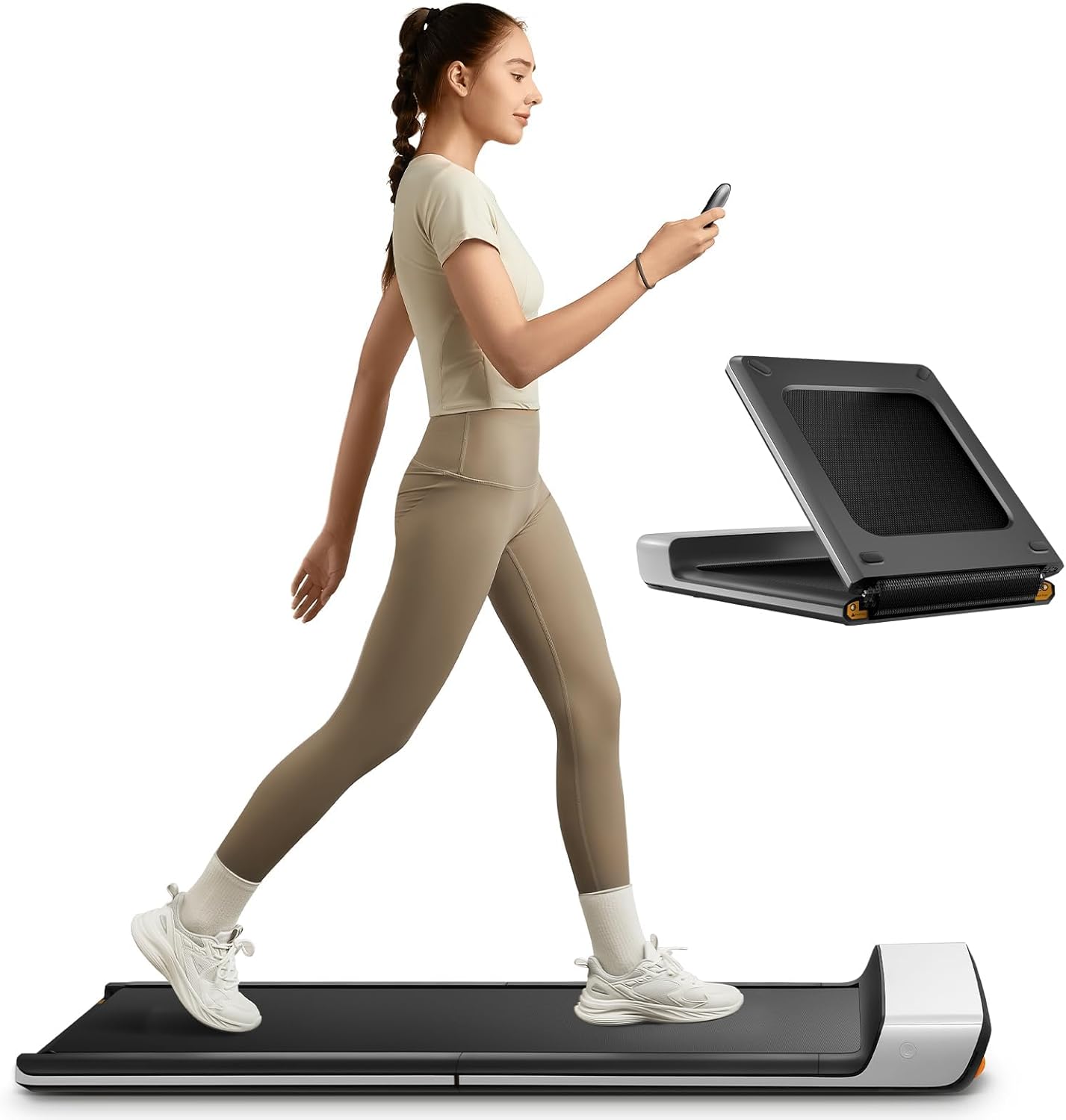 WALKINGPAD P1 Folding Treadmill, Ultra Slim Foldable Treadmill Smart Fold Walkin...