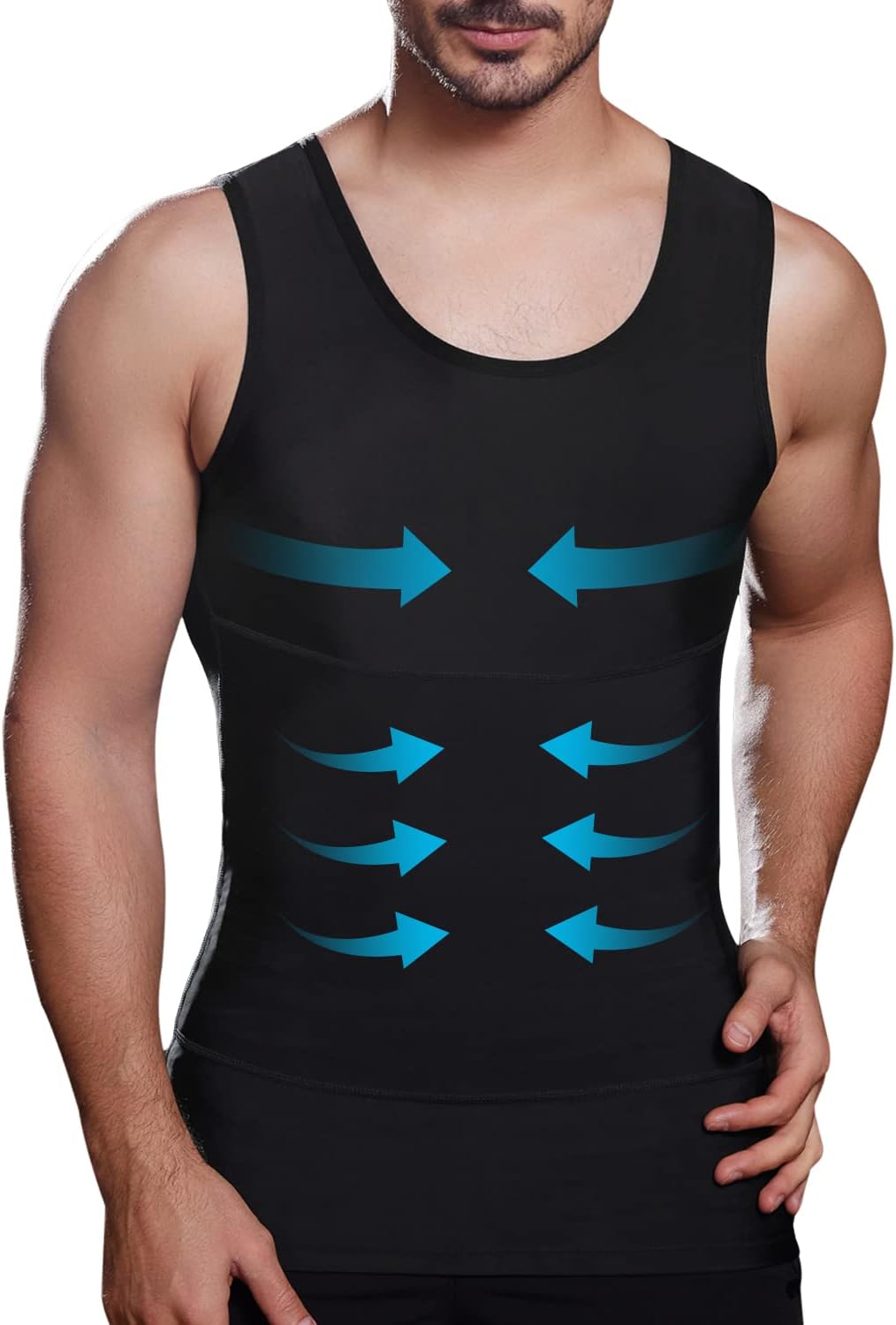 Lgtfy Mens Slimming Body Shaper Vest, Gynecomastia Compression Shirts, Tummy Con...