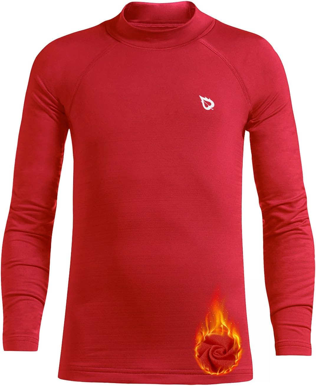 BALEAF Boys Thermal Compression Shirts Youth Long Sleeve Fleece Base Layer Socce...